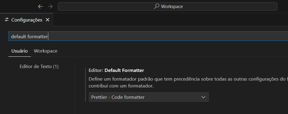 Como acessar as configurações